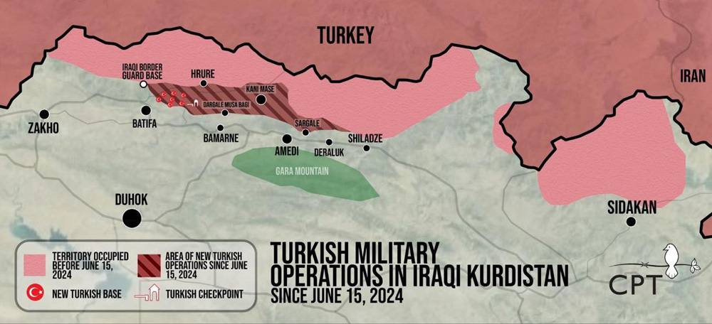 Le operazioni militari della Turchia in Nord Iraq